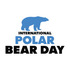 International Polar Bear Day Background Template design for Poster or Banner