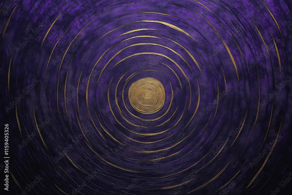 Poster Circular gradients of deep purple and gold fading into one another