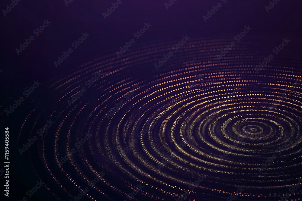 Poster circular gradients of deep purple and gold fading into one another