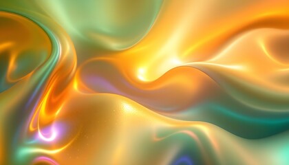 Obraz premium 3d render, abstract colorful background illuminated with colorful neon light. Glowing curvy line. Abstract futuristic shape. Abstract background iridescent glass ribbon. Neon 3d fluid shape