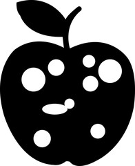 Apple fruit flat icon, health, food, fresh