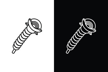 Drain Auger icon vector on White Background ,Vector Art Illustration on white background.