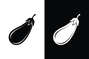 Eggplant icon vector on White Background ,Vector Art Illustration on white background.