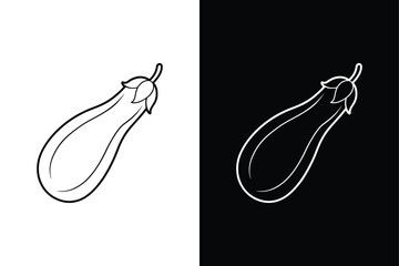 Eggplant icon vector on White Background ,Vector Art Illustration on white background.