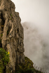 Madeira hike Pico do Areeiro to Pico Ruivo majestic landscape above the clouds panorama with beautiful mountain peaks