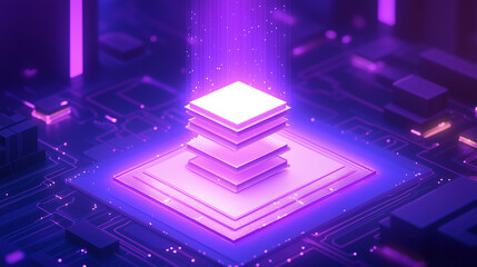 Futuristic and technological data center