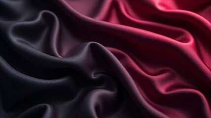 Fototapeta premium Elegant warm black and dark red Satin Gradient: Luxurious Silky Texture for Sophisticated Design, 4K, high quality, ready to add to your design