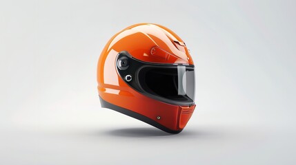Helmet Mockup against a white backdrop, Generative Ai.