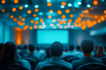Backlit Corporate Audience at Seminar
