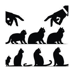 Cat silhouette vector illustration