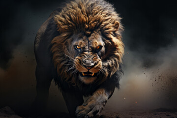 Lion Wild Animal Portrait Fierce Power