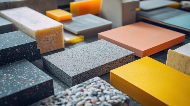 A rugged surface containing various materials being processed with an emphasis on the modular systems that allow for quick transitions between different product lines.
