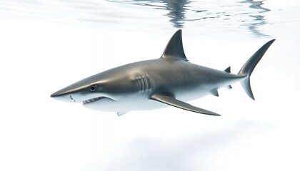Fototapeta premium Majestic Shark Underwater - a Serene Aquatic Portrait