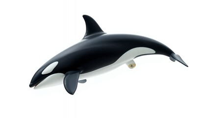 Fototapeta premium Orca Whale - Sleek, Black, and White 3d Render