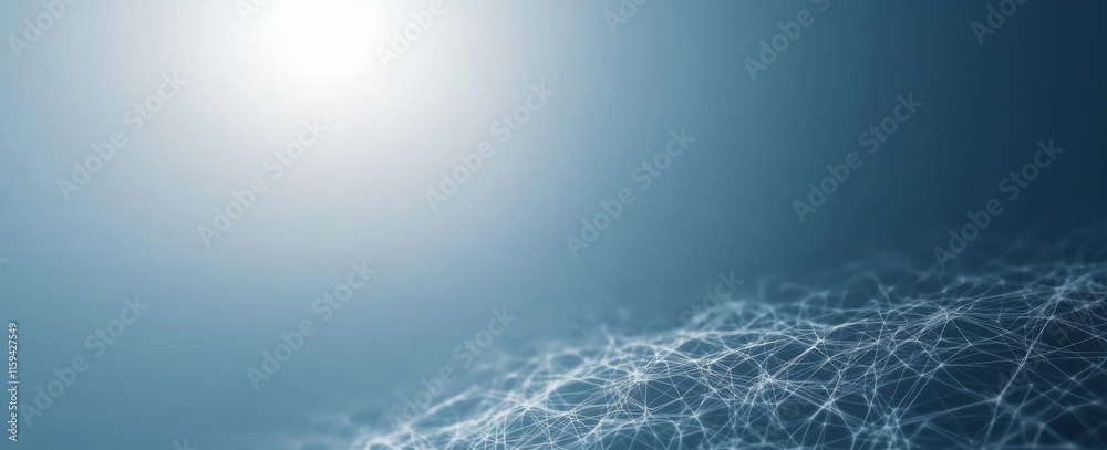 Poster Abstract polygonal mesh lines forming a technological geometric background.