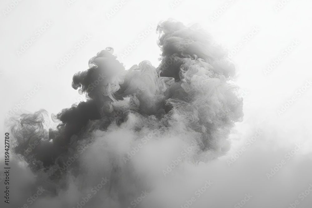 Aufkleber Observe the soft, white, fluffy clouds as an abstract texture in the background.