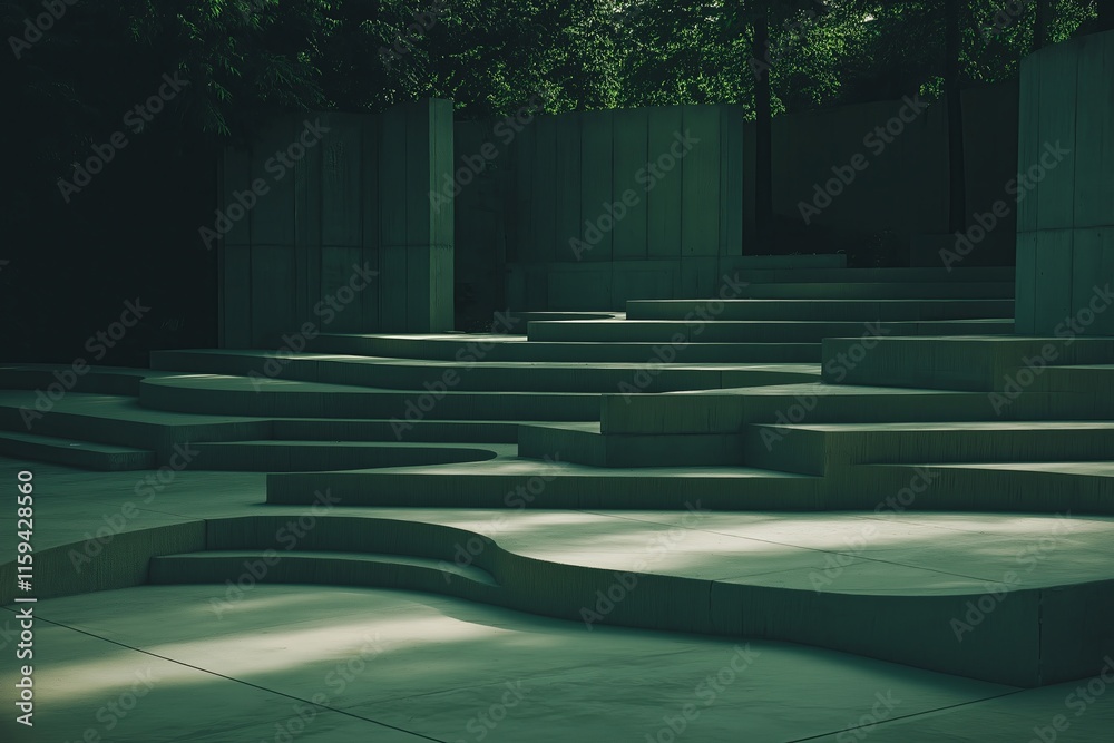 Aufkleber intersecting lines and shapes in muted tones evoking a sense of balance