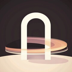 Obraz premium Stylish abstract illustration featuring geometric shapes.