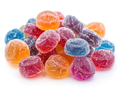 A sweet assortment of candy pieces in various colors.
