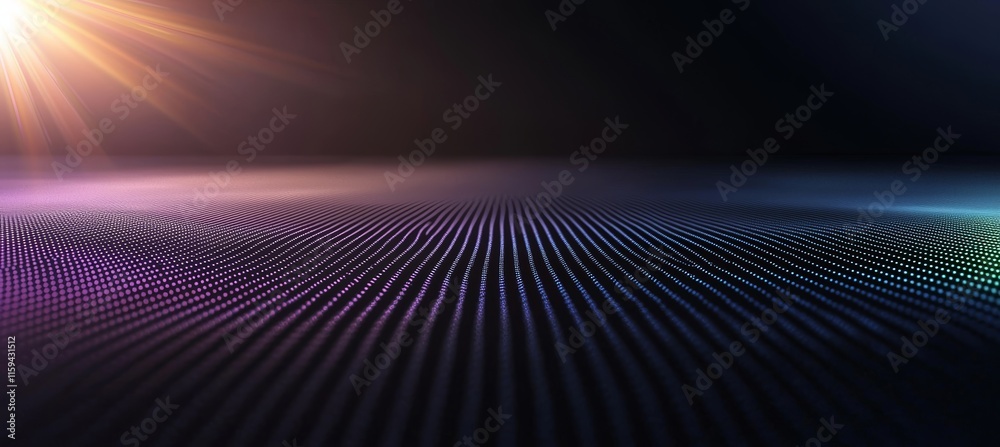 Poster The background design of a modern technology circuit board texture includes flowing waves and symbolizes quantum explosion technology and quantum computer technologies. This futuristic concept is