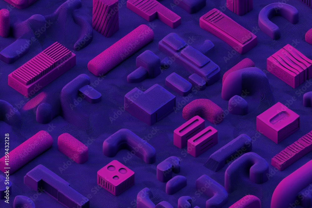 Poster Overlapping shapes with subtle gradients to convey layers of memory
