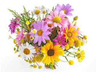 Naklejka premium An assortment of wildflowers in a vase