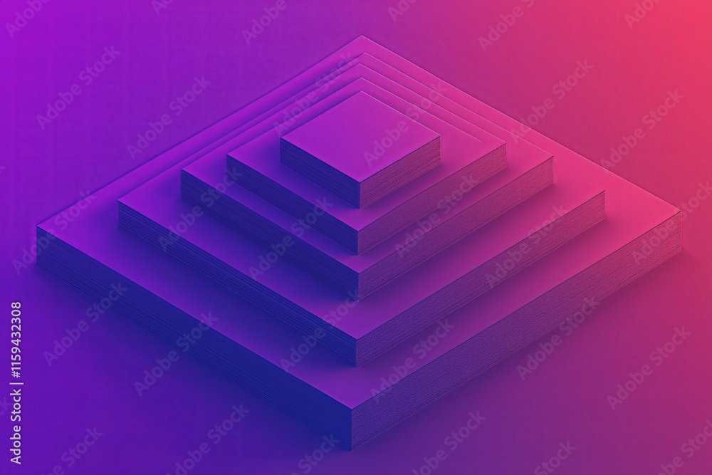 Aufkleber Overlapping shapes with subtle gradients to convey layers of memory