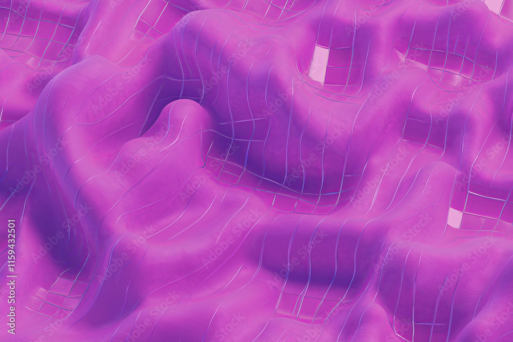 Poster Pixelated shapes gradually blending into smooth gradients