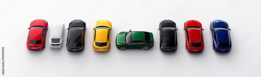 Poster ai generation of a metallic blue abstract car. top view of a realistic illustration.