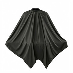 black barber cape isolated on white background 3d illustration