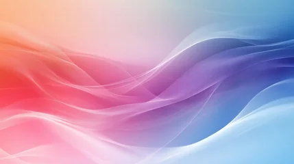 Fotobehang Colorful abstract fractal patterns with smooth waves and space for creative text placement. Generative AI © Anat art