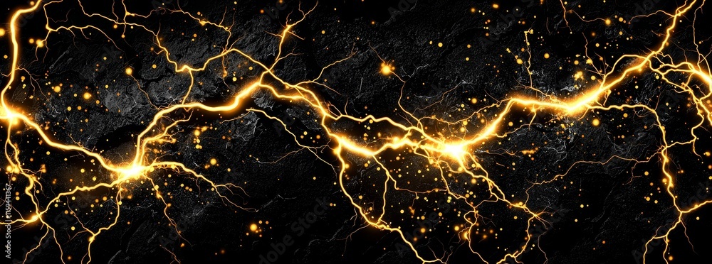 Aufkleber lightening in a thunderstorm on a dark background. image of a stock photo
