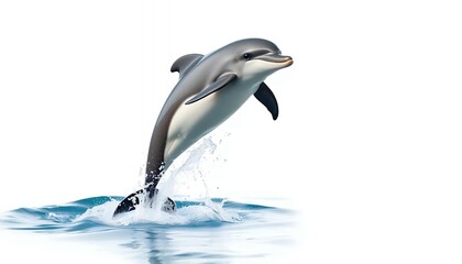 Dolphin's Graceful Leap - a Vibrant Aquatic Scene