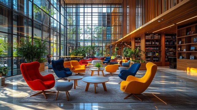 Striking a work-life balance through a harmonious combination of work and leisure spaces.