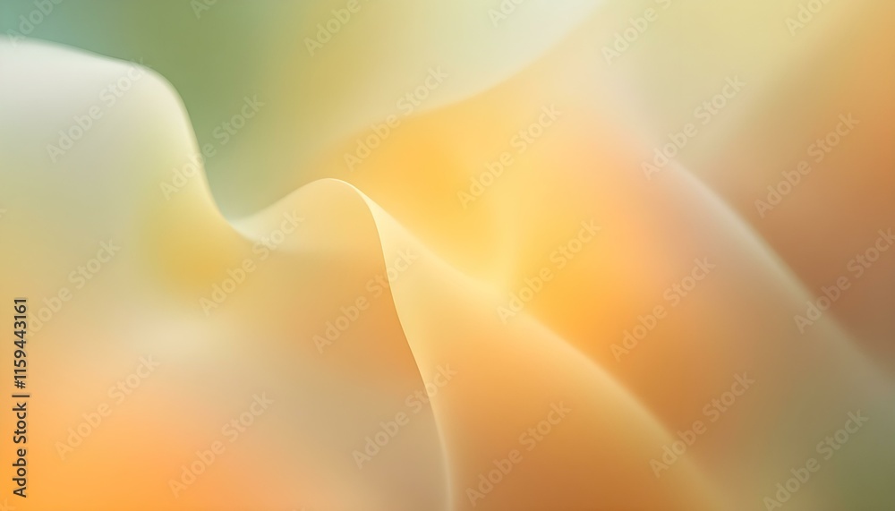 Poster an abstract background with wavy green and green waves on a yellow background. abstract wavy backgro