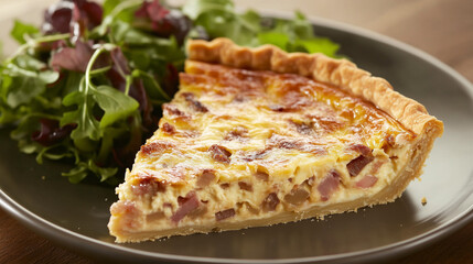 Slice of tortilla española, inviting and warm tapas ambiance 