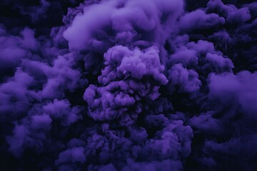 Fototapeta premium Waves of ink flowing like a waterfall, blending from indigo to violet
