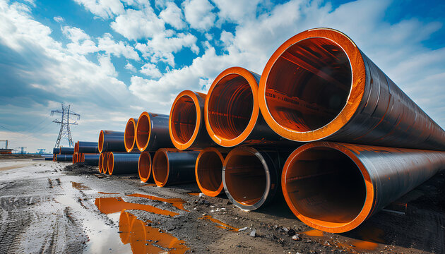 steel pipe product group square pipe Construction steel products such as black steel pipes, image ideas, examples of steel products.metal warehouse industry, delivery to customers