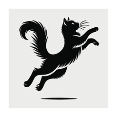 Cat silhouette vector illustration