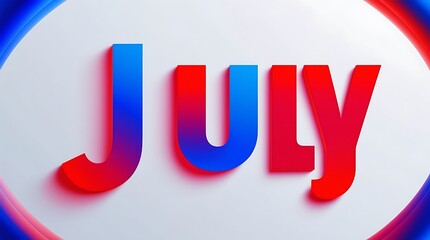Fototapeta premium 3d word July 