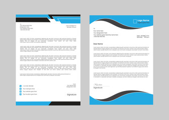 Obraz premium Clean and professional corporate company business letterhead template design bundle 