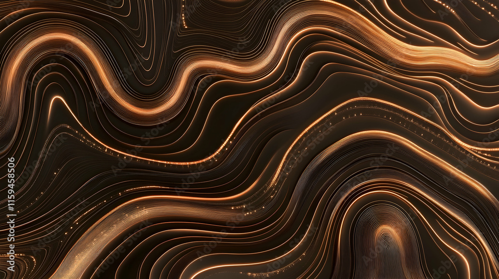 Canvas Prints futuristic mocha mousse color 2025 circuit board-inspired abstract background with sleek lines, glow