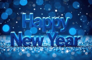 Enjoy a Festive Happy New Year Celebration filled with Sparkling Bokeh Visual Effects