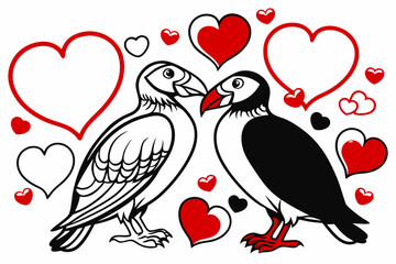 Discover the adorable 'Valentine Muffin Much Love' vector line art, a perfect design for Valentine's Day projects.