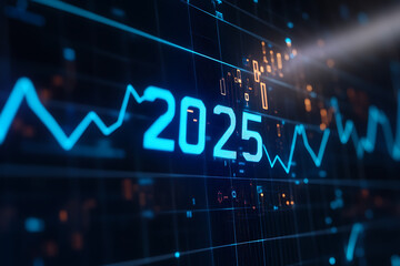 Fototapeta premium A glowing wireframe illustration of the text 