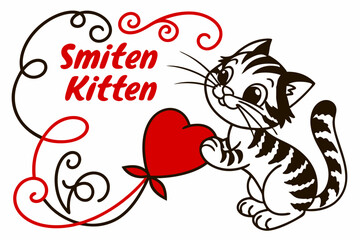 Discover the adorable 'Valentine Muffin Much Love' vector line art, a perfect design for Valentine's Day projects.