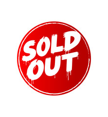 Sold Out sign, Sold out sticker, Out Of Stock sign
