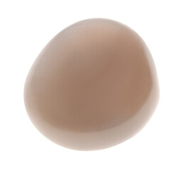 Beautiful grey agate isolated on white. Natural gemstone