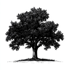 Tree black and white illustration minimalistic animal tattoo sketch