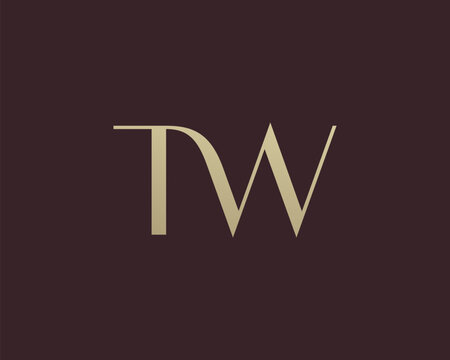TW letter logo icon design. Classic style luxury initials monogram.